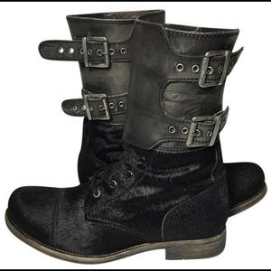 ALLSAINTS Damisi Moto Ponyhair Boots